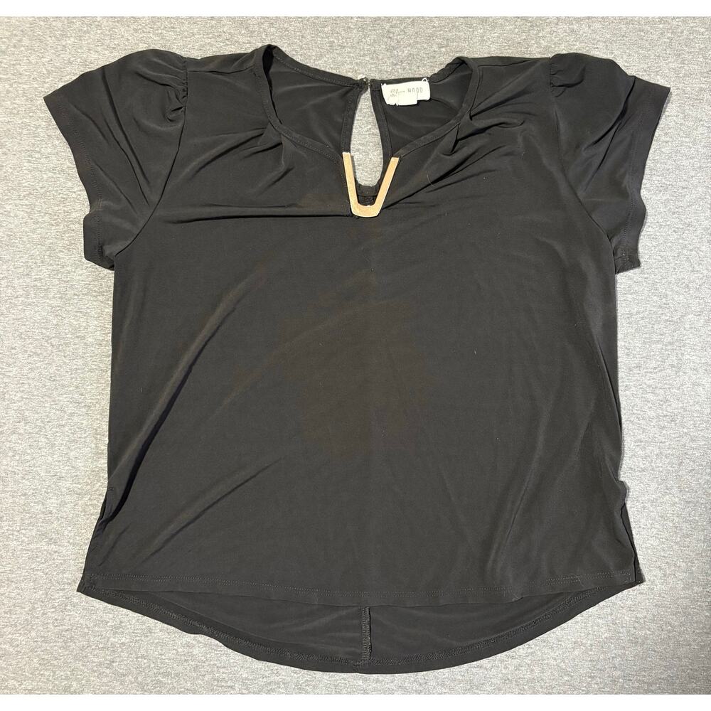 Blue Mood | Women's Black Blouse | Large